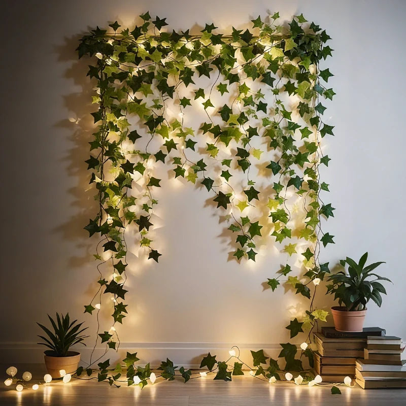 Laurel botanical LED garland in ivy