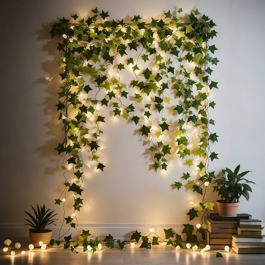 Laurel botanical LED garland in ivy