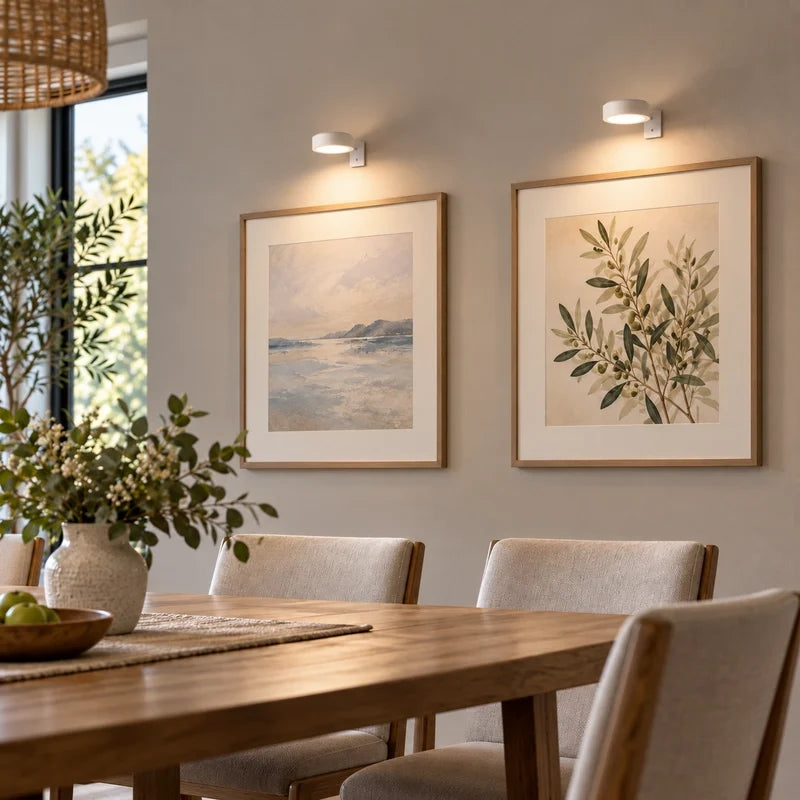Orla cordless round art spotlight in white