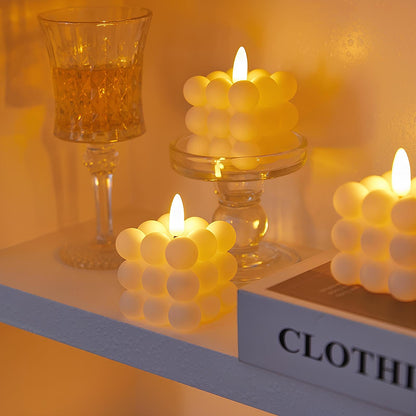 Wynn flameless LED sphere and cube candles, set of 12