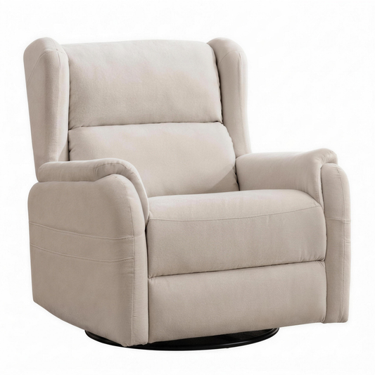 Wren chenille wingback recliner on a white background