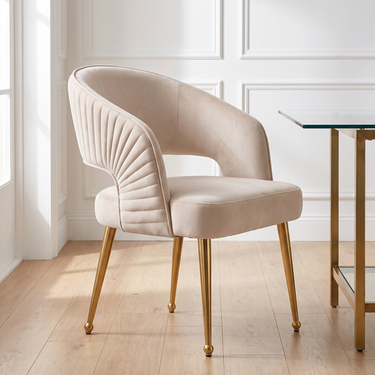 Bella Dining Chair with Gold Legs