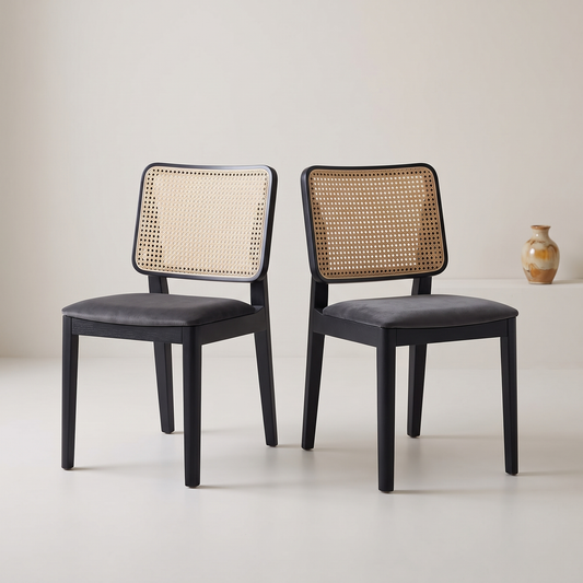 Brielle Cane Back Dining Chairs, Set of 2