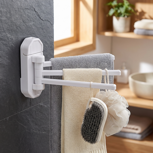 Wall Mounted Towel Rack with 3 Swing Arms