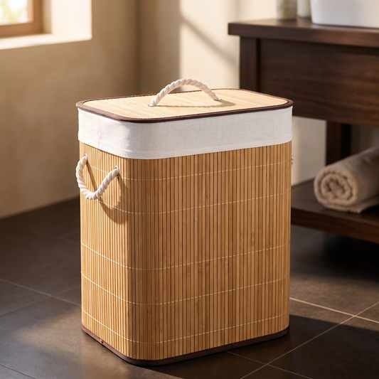 Baskora Laundry Basket White and Brown
