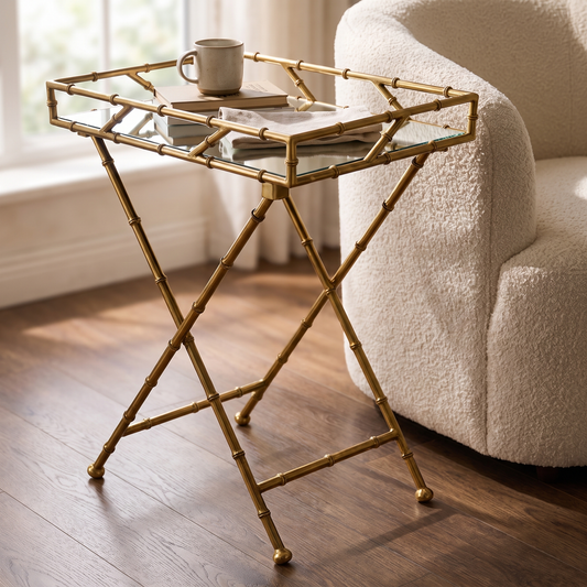 Medina Gold Bamboo Butler Tray