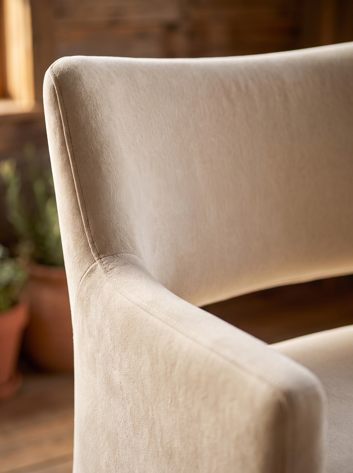 Close up of the Odessi Dining Chair upholstery